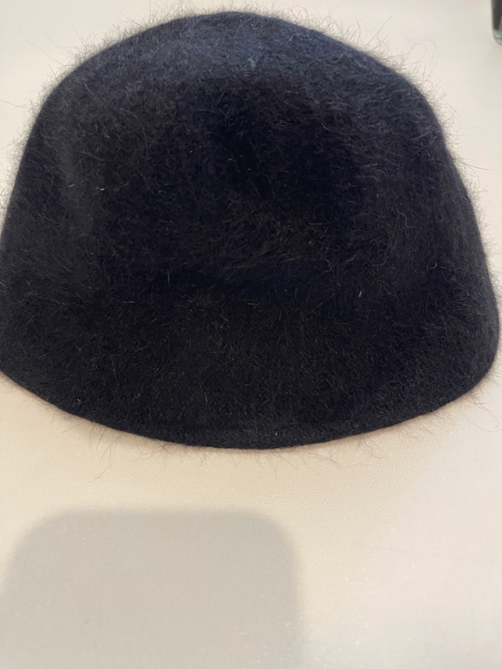 Black Cloche Hat with Flower Accent - Picture 3 of 6